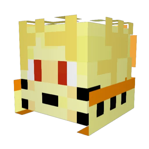 Mega535 Minecraft avatar head, 3D render