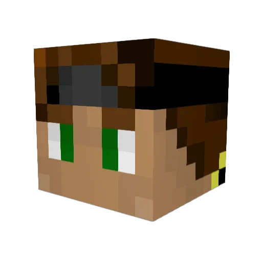 MegaBailey127 Minecraft avatar head, 3D render