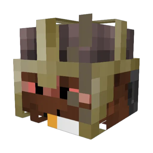 MegaBitzE Minecraft avatar head, 3D render