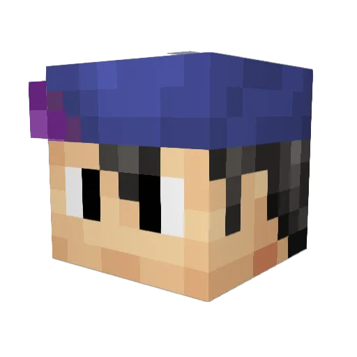 MegaBlue1 Minecraft avatar head, 3D render