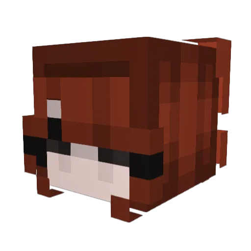 MegaBlueflax Minecraft avatar head, 3D render