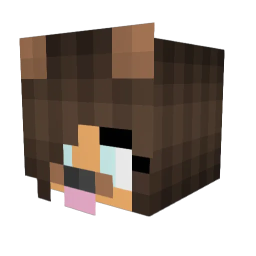 MegaBoo_01 Minecraft avatar head, 3D render