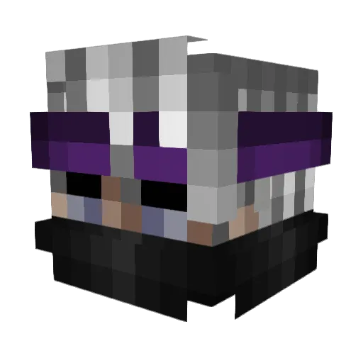 MegaCancer Minecraft avatar head, 3D render