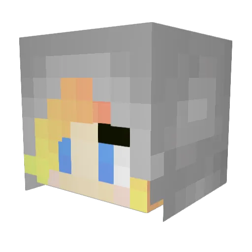 MegaCat69 Minecraft avatar head, 3D render