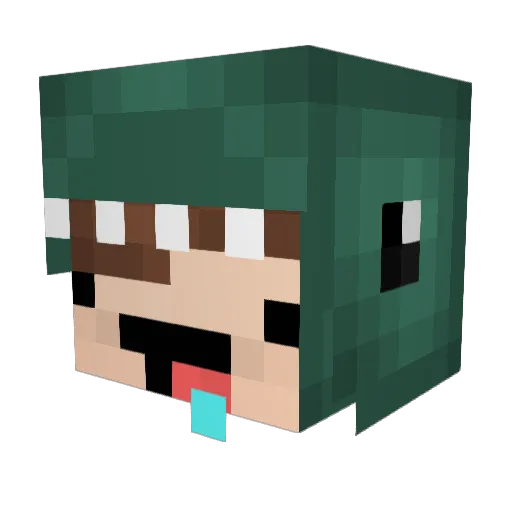 MegaCharMaster Minecraft avatar head, 3D render
