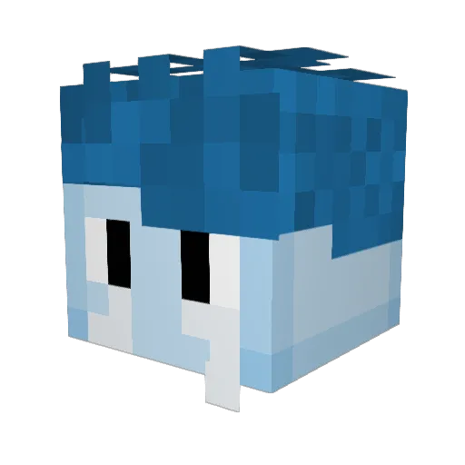 MegaChris_EXE Minecraft avatar head, 3D render