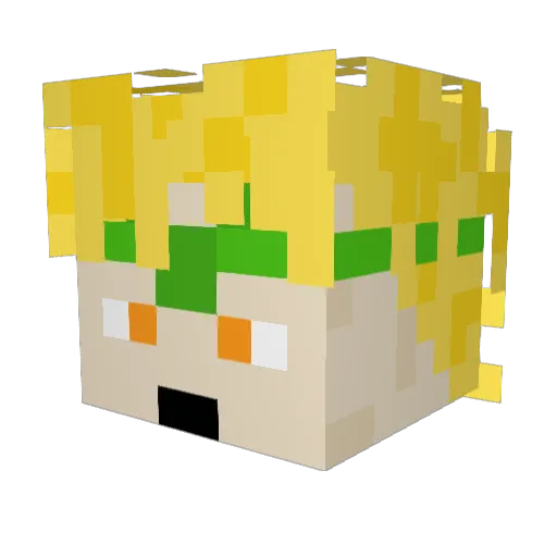 MegaCow360 Minecraft avatar head, 3D render