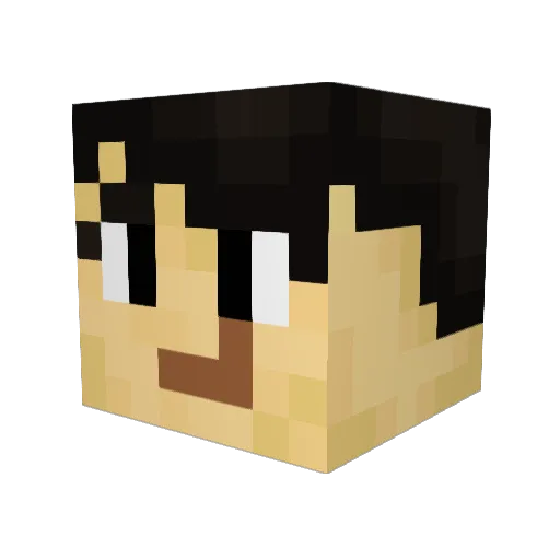 MegaDan1104 Minecraft avatar head, 3D render