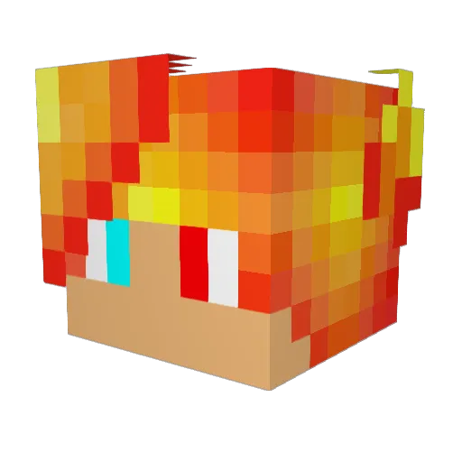 MegaDannyX Minecraft avatar head, 3D render