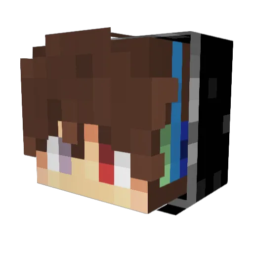 MegaDespacito Minecraft avatar head, 3D render