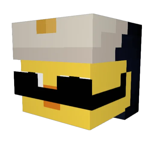 MegaDiamondHoe Minecraft avatar head, 3D render