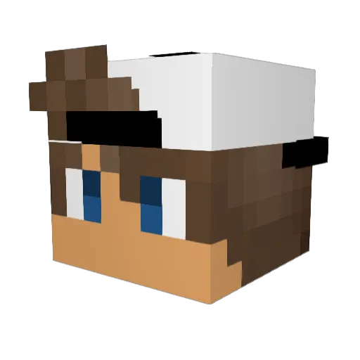MegaDog04 Minecraft avatar head, 3D render