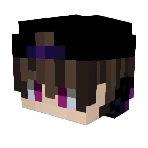 MegaDomino Minecraft avatar head, 3D render