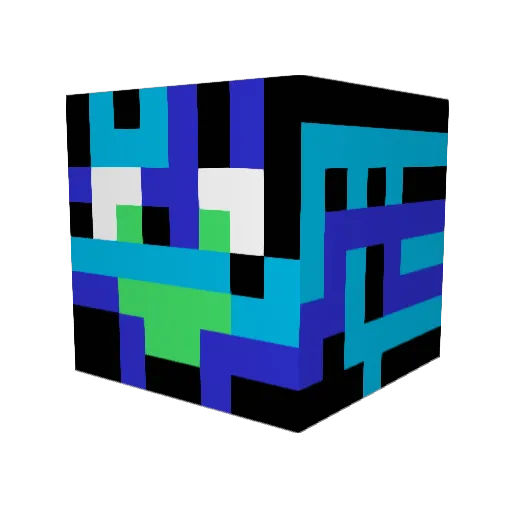 MegaDragon187 Minecraft avatar head, 3D render