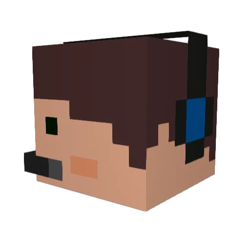 MegaDude_5 Minecraft avatar head, 3D render