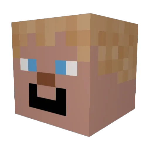 MegaDylan54 Minecraft avatar head, 3D render