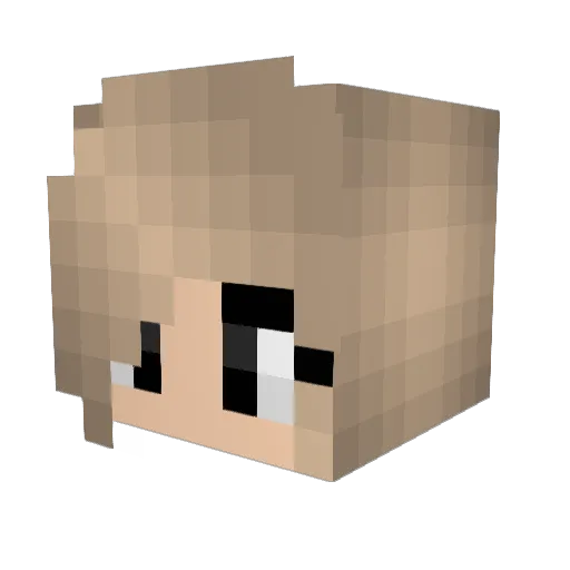 MegaEmi Minecraft avatar head, 3D render