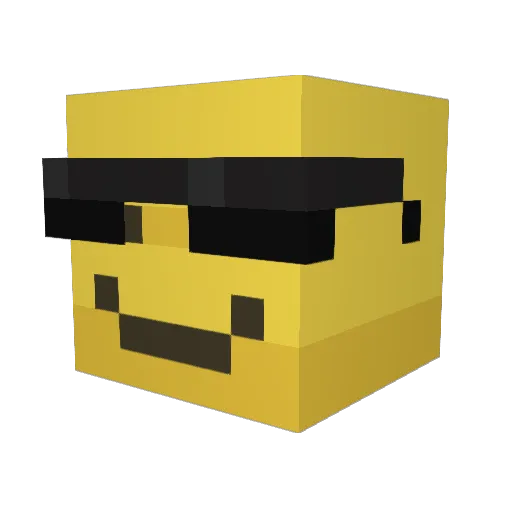 MegaFrazy Minecraft avatar head, 3D render