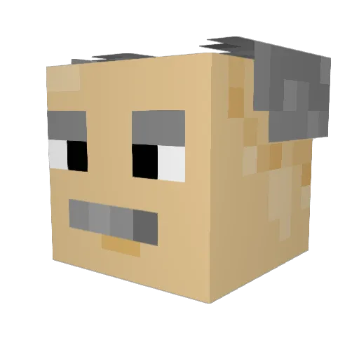 MegaGiraffe1212 Minecraft avatar head, 3D render