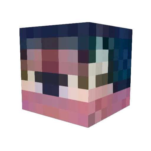 MegaGreninjaEx Minecraft avatar head, 3D render