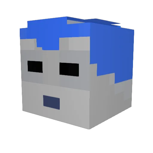 MegaHades Minecraft avatar head, 3D render