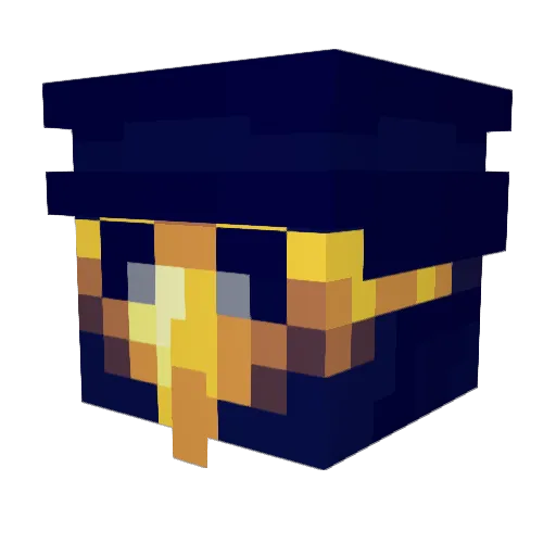 MegaHap Minecraft avatar head, 3D render