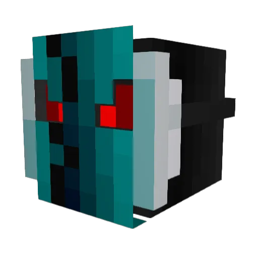 MegaHipster Minecraft avatar head, 3D render
