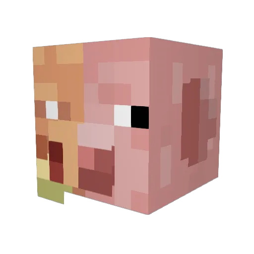MegaHog_ Minecraft avatar head, 3D render