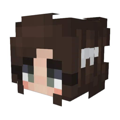 MegaKawaiiXx Minecraft avatar head, 3D render