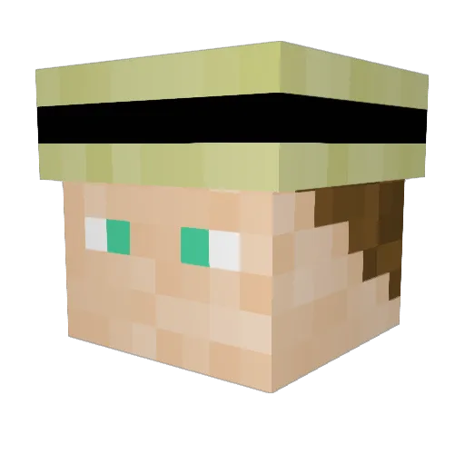 MegaL0sion Minecraft avatar head, 3D render