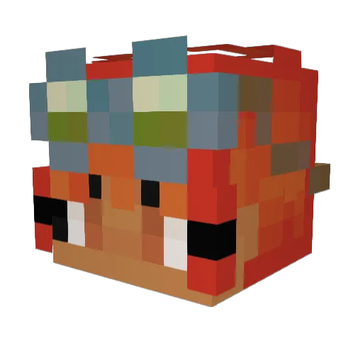 MegaLolligagger Minecraft avatar head, 3D render