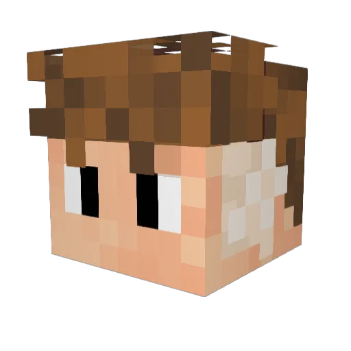 MegaLucas1000 Minecraft avatar head, 3D render