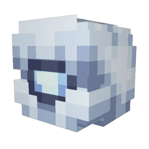 MegaLugia Minecraft avatar head, 3D render