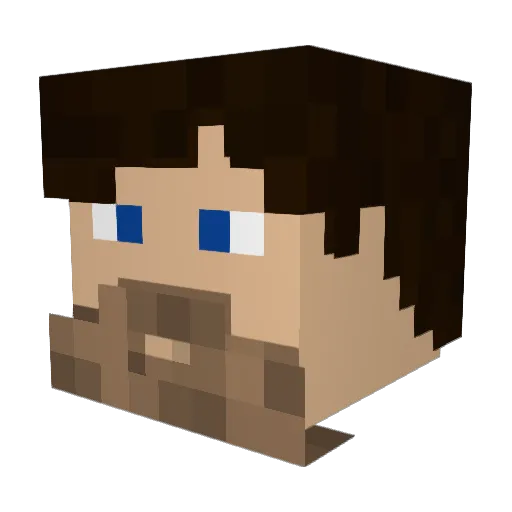 MegaMarshall64 Minecraft avatar head, 3D render
