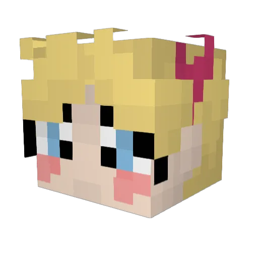 MegaMeowth Minecraft avatar head, 3D render