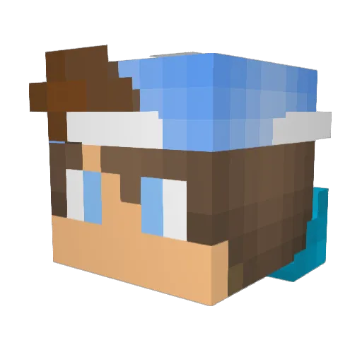 MegaMidboss Minecraft avatar head, 3D render