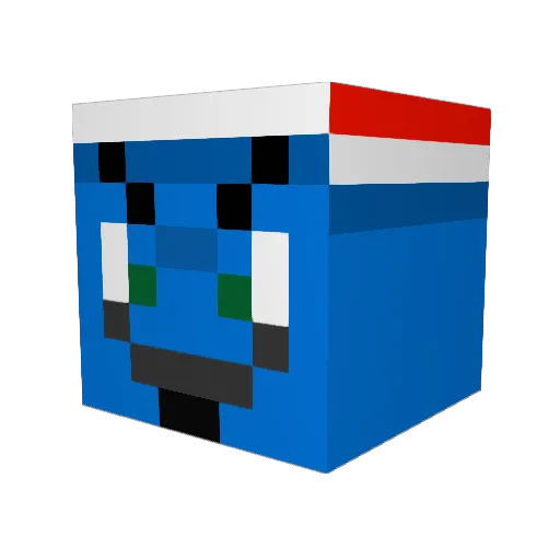 MegaMind1011 Minecraft avatar head, 3D render