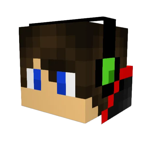 MegaMinecraft542 Minecraft avatar head, 3D render