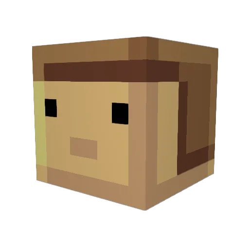 MegaMined_ Minecraft avatar head, 3D render