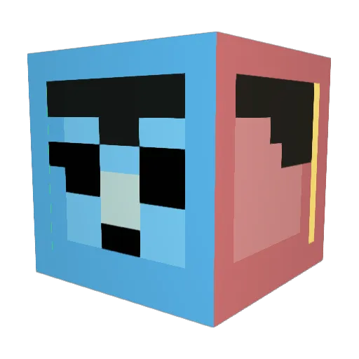 MegaMinerMC Minecraft avatar head, 3D render