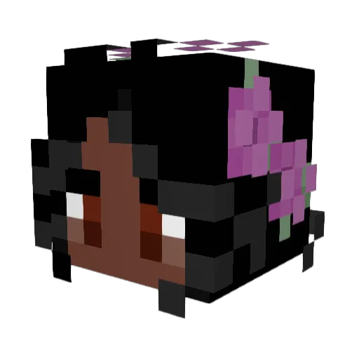 MegaMisses Minecraft avatar head, 3D render