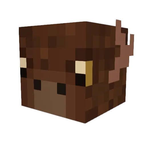 MegaMo0se Minecraft avatar head, 3D render