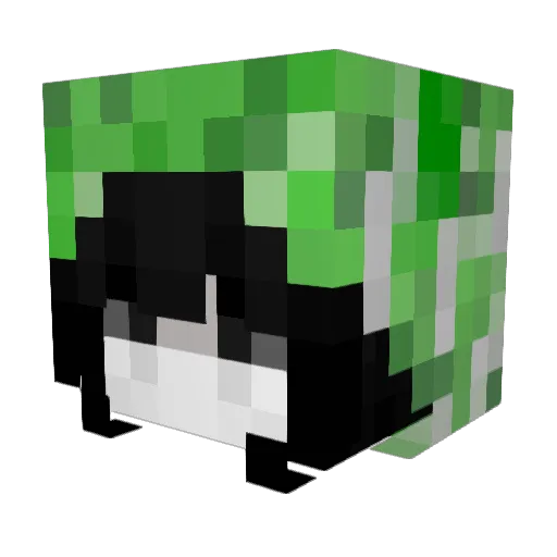 MegaMopc Minecraft avatar head, 3D render