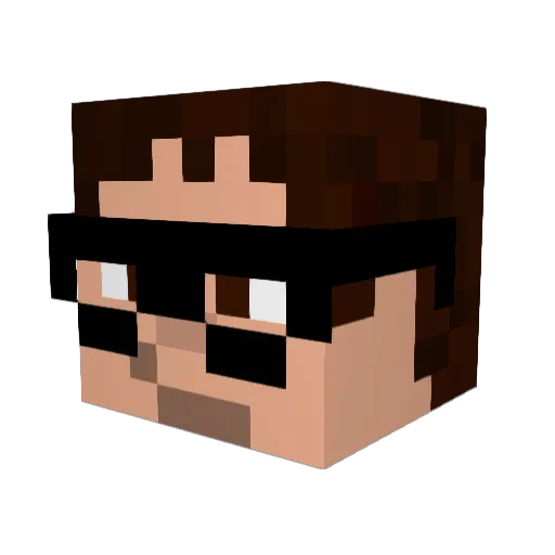 MegaMushroomJack Minecraft avatar head, 3D render
