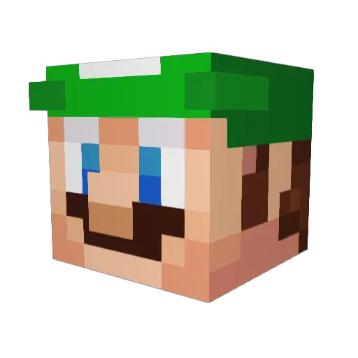MegaNikBoss Minecraft avatar head, 3D render