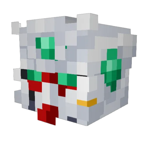 MegaNikz Minecraft avatar head, 3D render
