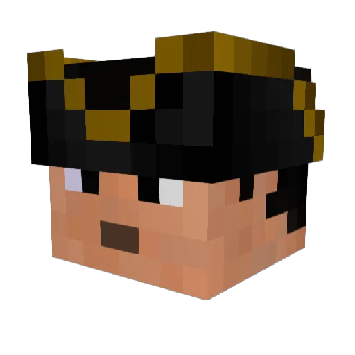 MegaOmega_ Minecraft avatar head, 3D render
