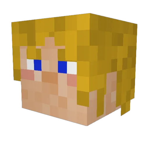 MegaProV1 Minecraft avatar head, 3D render