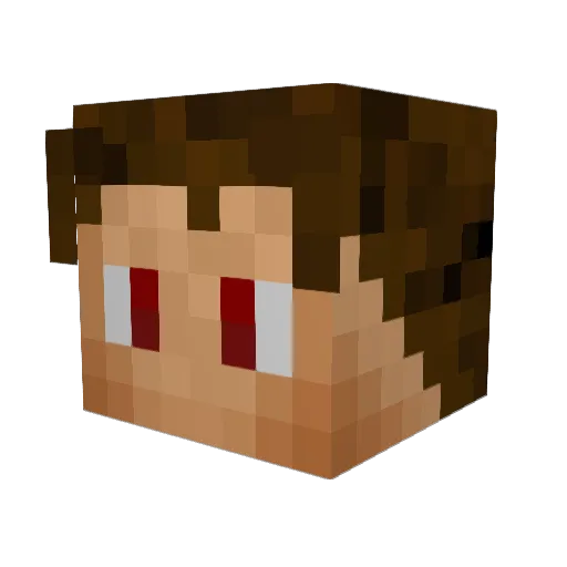 MegaRealZex Minecraft avatar head, 3D render