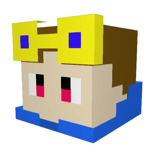 MegaRedJR Minecraft avatar head, 3D render